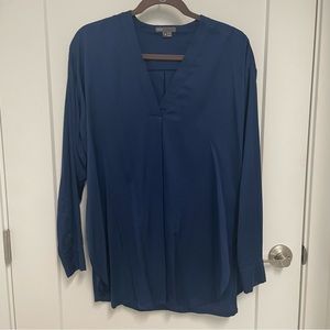 Vince Blue V - Neck Blouse